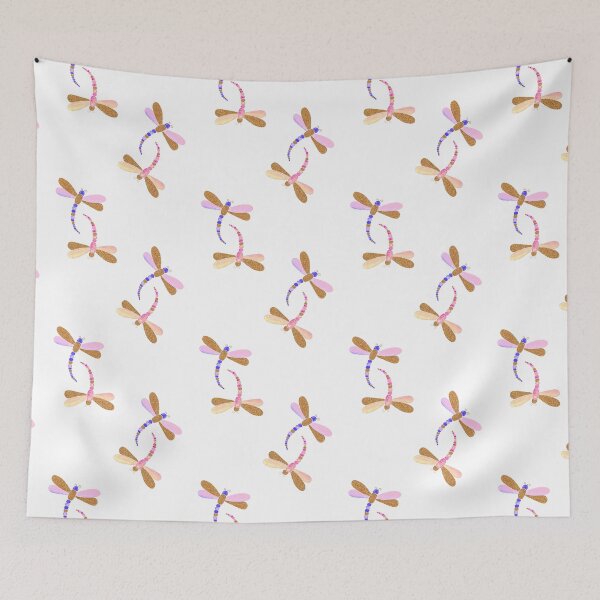 Item preview, Pink and very peri dragonflies designed and sold by Home Cyn Home.
