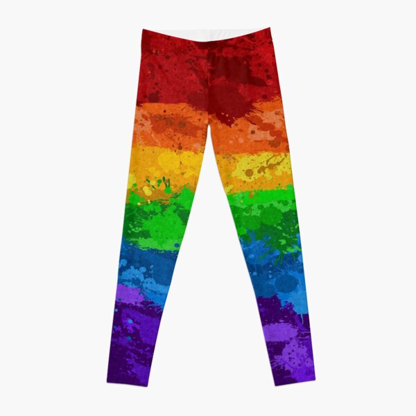 Abstract Paint Splatter Inclusive Rainbow Pride Flag Pattern Leggings for  Sale by LiveLoudGraphic