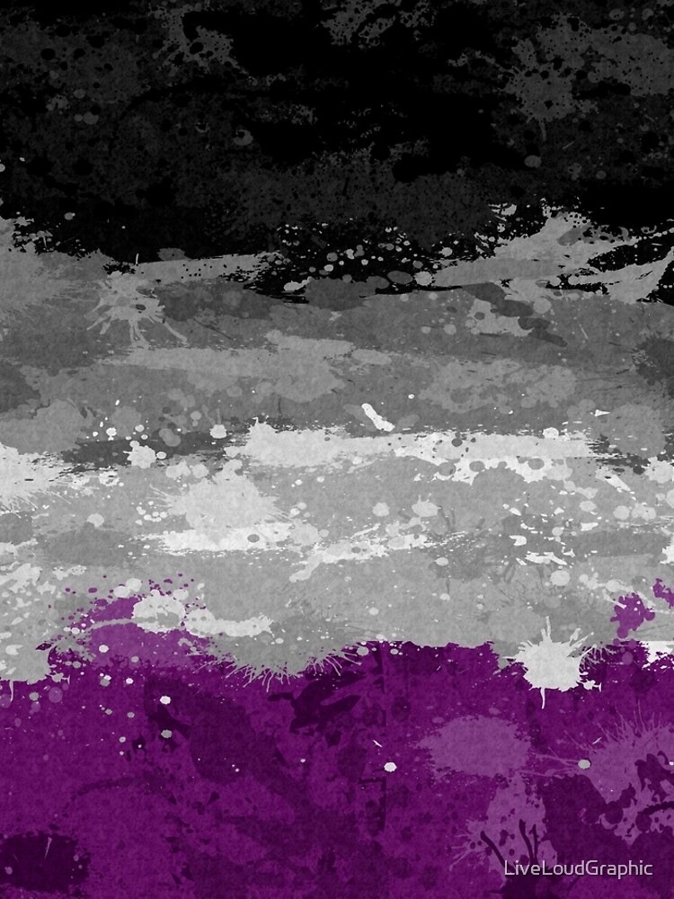 Asexual Paint Splatter Flag by LiveLoudGraphic