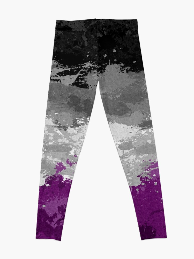 Alternate view of Asexual Paint Splatter Flag Leggings