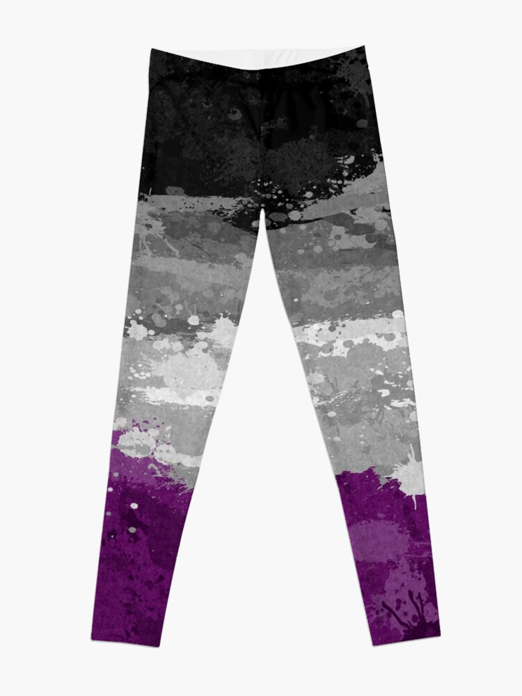 Alternate view of Asexual Paint Splatter Flag Leggings