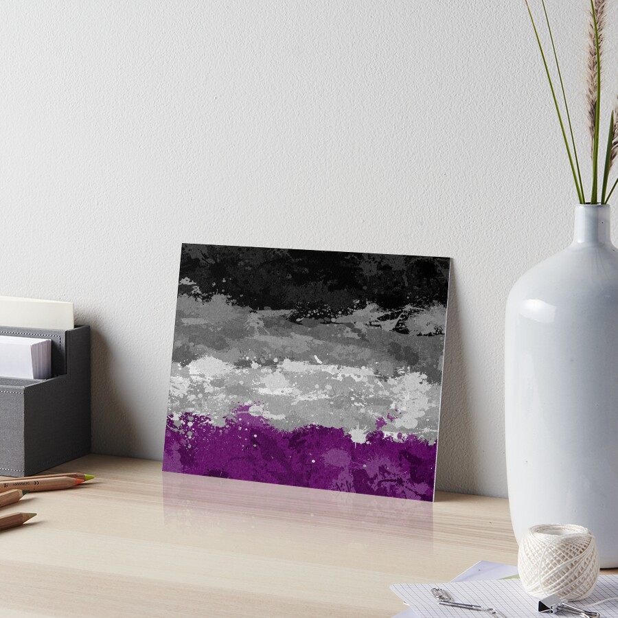 Asexual Paint Splatter Flag Art Board Print