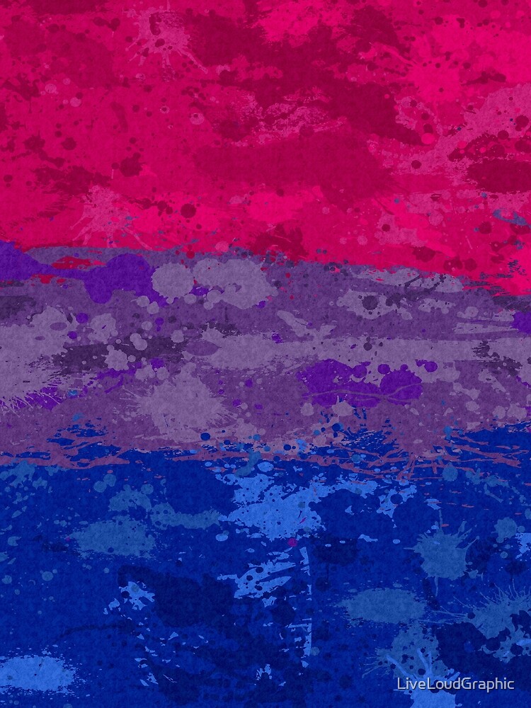 Bisexual Paint Splatter Flag by LiveLoudGraphic