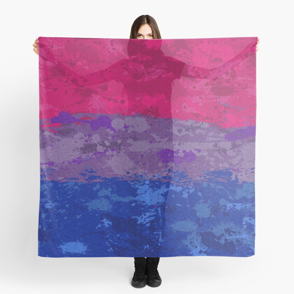 Bisexual Paint Splatter Flag Scarf