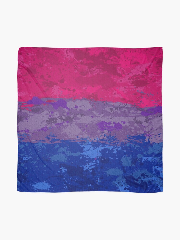 Alternate view of Bisexual Paint Splatter Flag Scarf