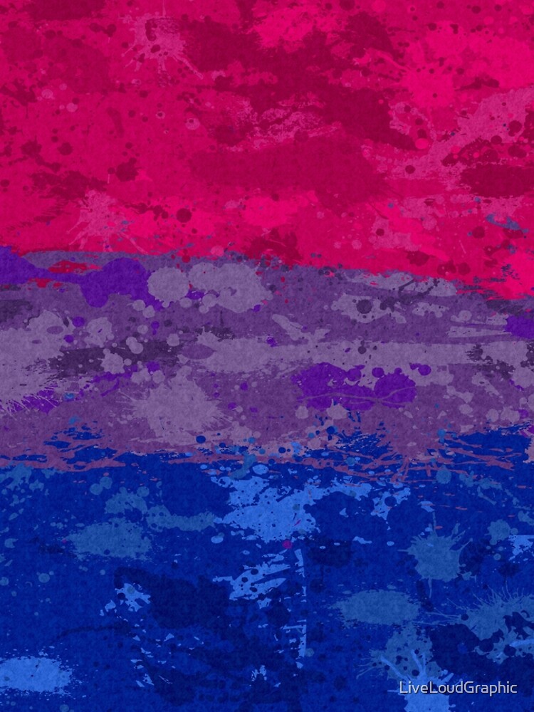 Disover Abstract Paint Splatter Bisexual Pride Flag Pattern | Leggings