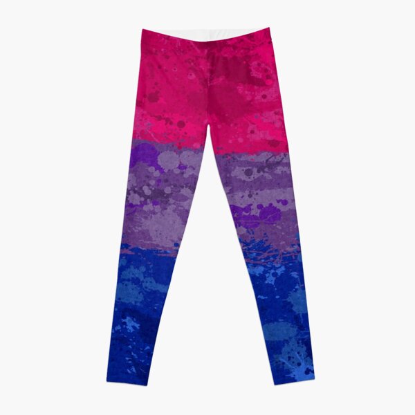 Disover Abstract Paint Splatter Bisexual Pride Flag Pattern | Leggings