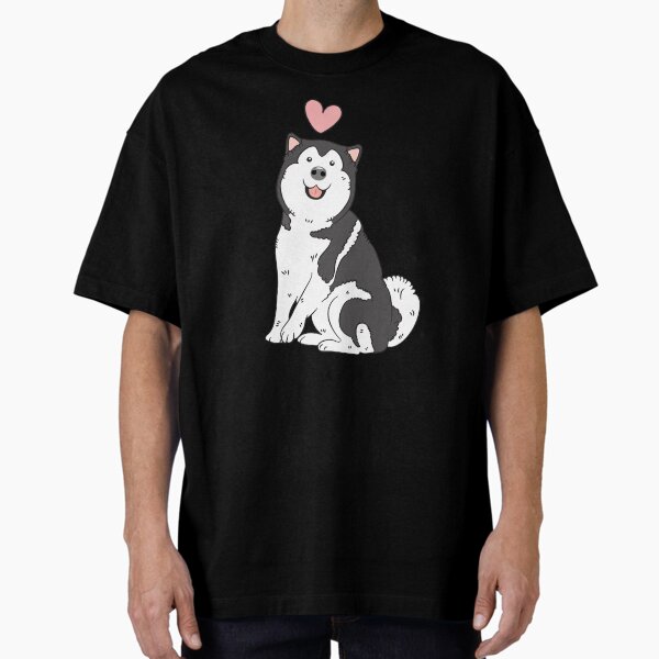 Item preview, LOVE Black and White Alaskan Malamute designed and sold by Lulupainting.