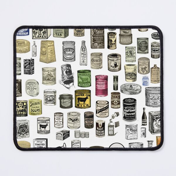 Item preview, Vintage Victorian food cans collage designed and sold by Anna Lemos.