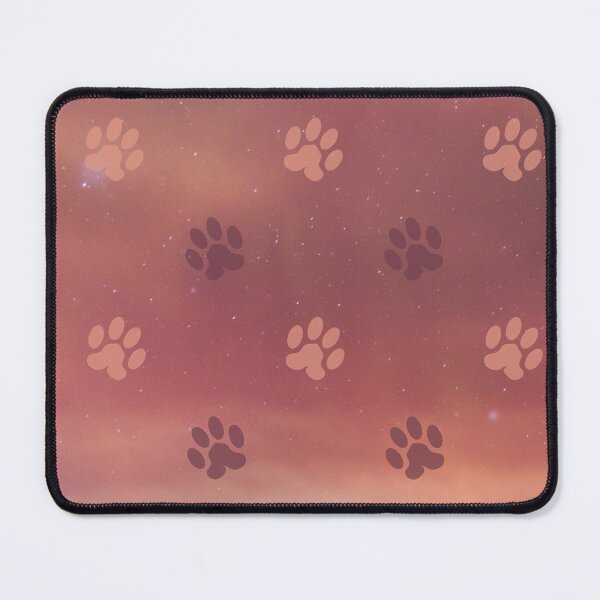 Item preview, orange galaxy pattern with dog and cat paw print designed and sold by Beeroclock.