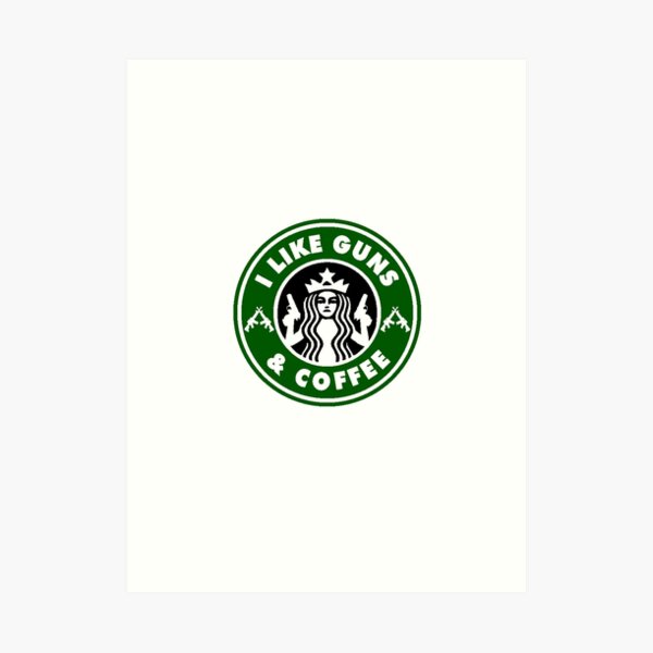 I Like Guns | Coffee Art Print