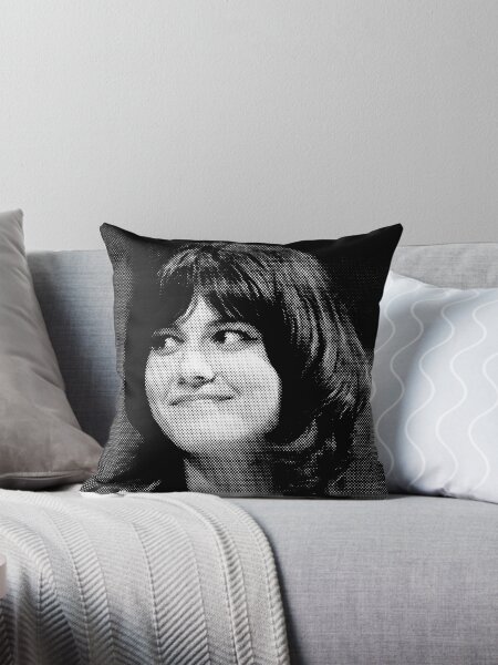 Mary Elizabeth Winstead Black White Portrait Made Of Dots Pillow by saintiro Redbubble