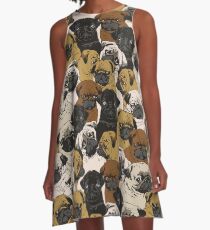 Vestido acampanado Pugs sociales