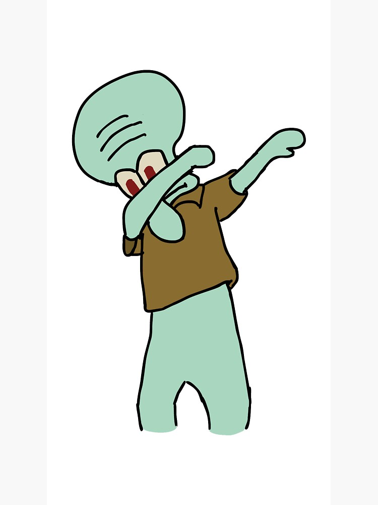 Squidward Dab Sticker For Sale By Fraser66420 Redbubble