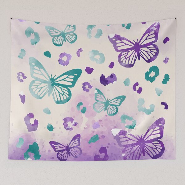 Item preview, Butterfly Leopard Grey Purple Pattern designed and sold by LIRAZ ZIV.