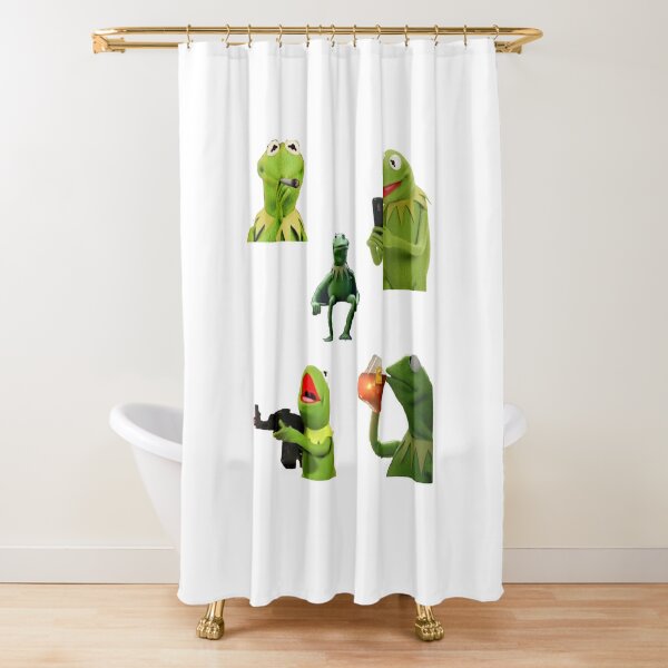 Ambesonne Animal Shower Curtain, Frog Prince with Golden Yellow Crown on  Rocks Soul Mates Illustration, Cloth Fabric Bathroom Decor Set with Hooks