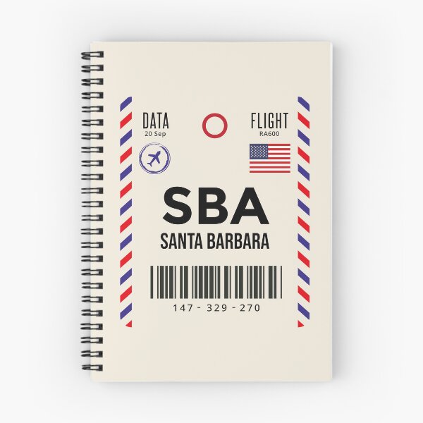 Item preview, Santa Barbara Airport Code Travel Tag, SBA, Santa Barbara Luggage Tag - Gift For Traveler designed and sold by InspireShop.