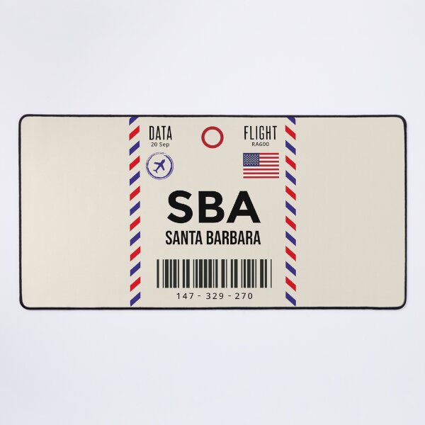 Item preview, Santa Barbara Airport Code Travel Tag, SBA, Santa Barbara Luggage Tag - Gift For Traveler designed and sold by InspireShop.