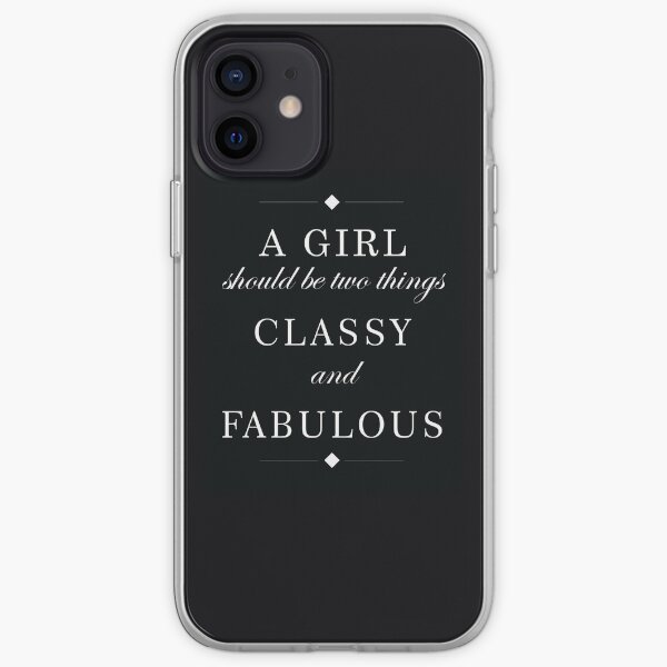 Con clase y fabuloso - Chanel Quote Funda blanda para iPhone