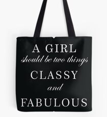 Bolsa de tela Con clase y fabuloso - Chanel Quote