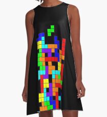 Vestido acampanado Bloques Tetris