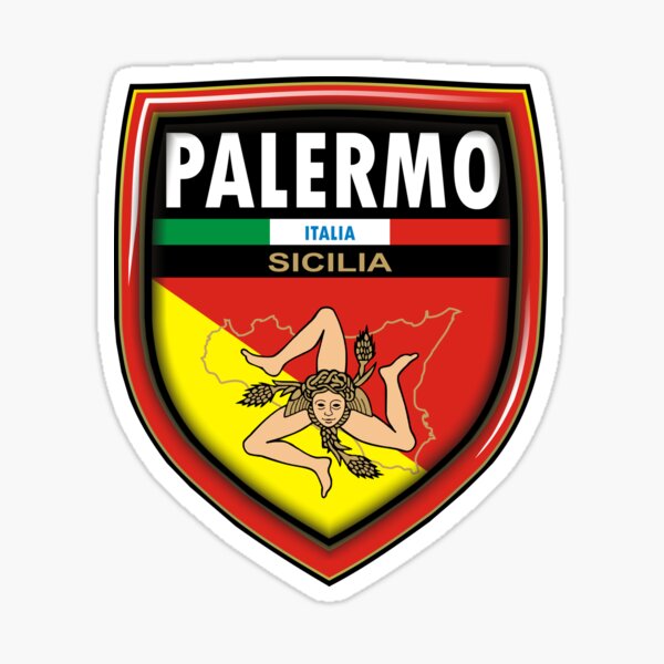 SA125 SICILE SICILIA BLASON ARMS DRAPEAU AUTOCOLLANT STICKER 75mm 