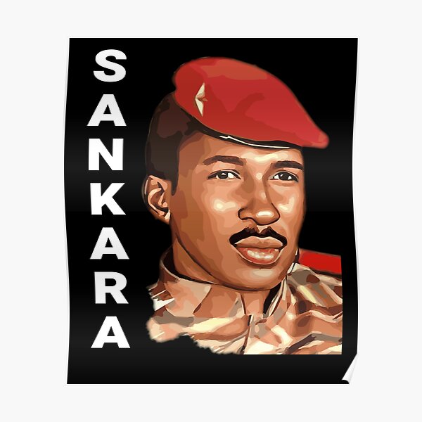 Nous aimons les lettres blanches de Thomas Sankara Poster
