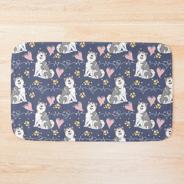 Item preview, LOVE Grey and White Alaskan Malamute designed and sold by Lulupainting.