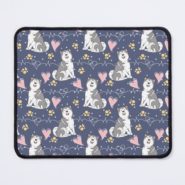Item preview, LOVE Grey and White Alaskan Malamute designed and sold by Lulupainting.