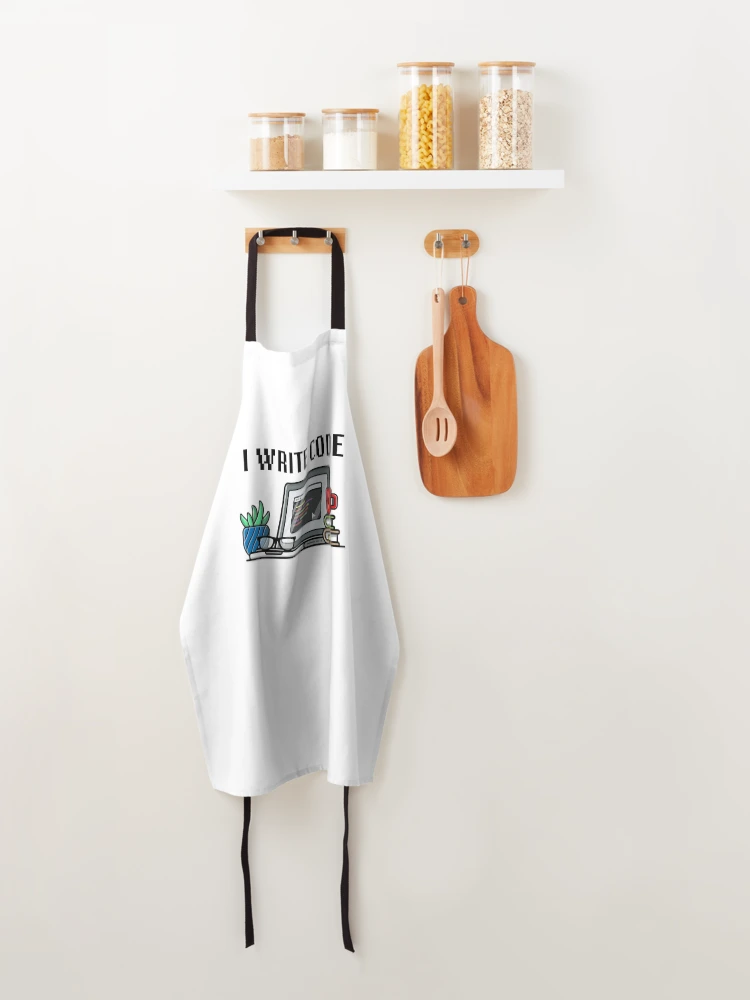 Thumbnail 4 of 6, Apron, I write code designed and sold by Code  Monkeys.