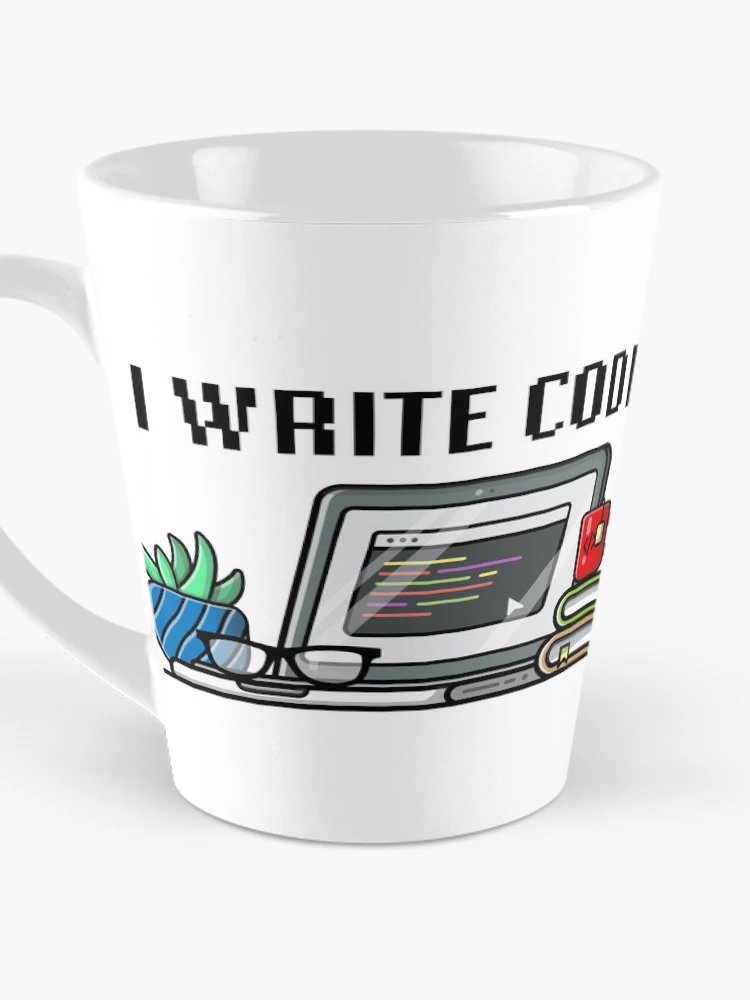 Thumbnail 3 of 4, Coffee Mug, I write code designed and sold by Code Monkeys.