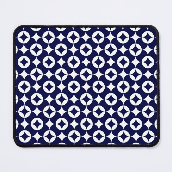 Item preview, Retro Blue Interlocking Circles Oriental Shippo Geometric designed and sold by Digital Homestead.