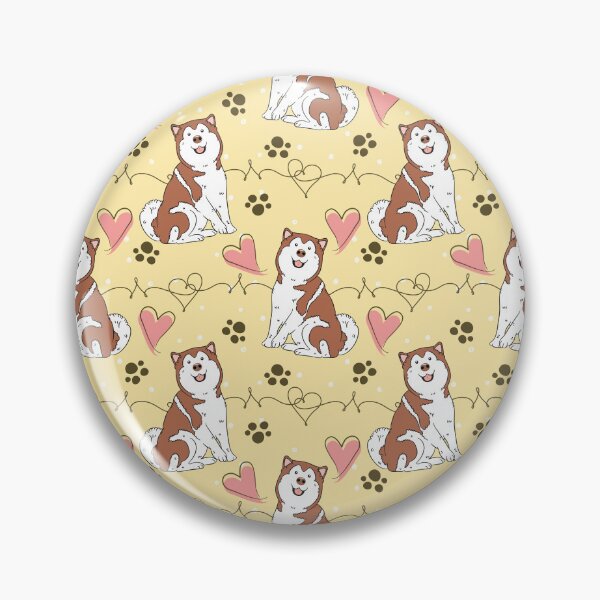 Item preview, LOVE Red and White Alaskan Malamute designed and sold by Lulupainting.