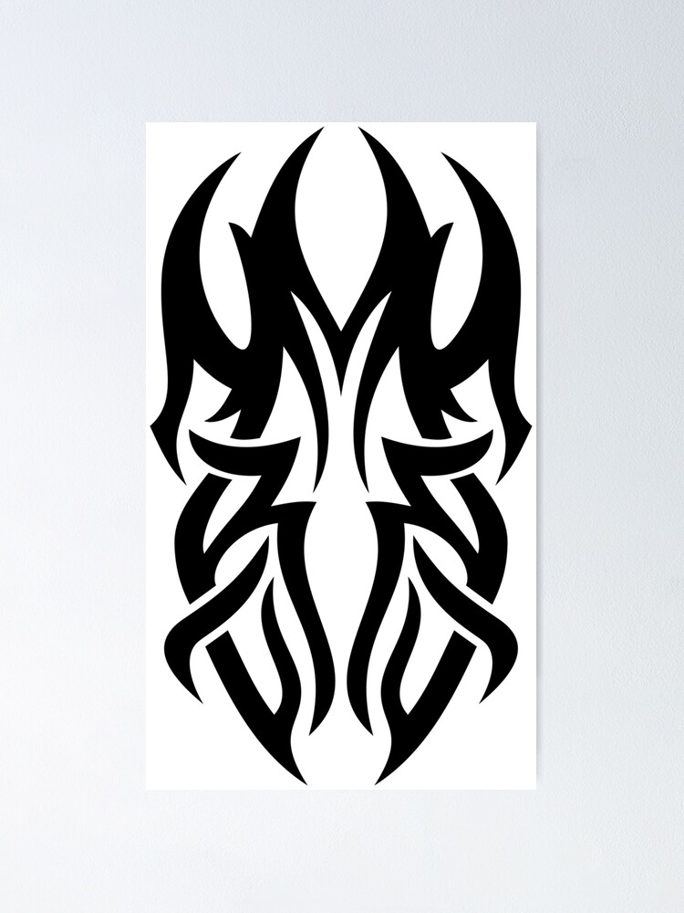 Flames fire tattoo tribal vector design. Flames tribal tattoo design. It  can be used for tattoos and other designs, as well as the creation of a  logo or template. Stock Vector |