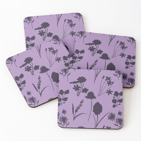 Item preview, Floral Silhouette dark lilac designed and sold by by Mònica Roca.