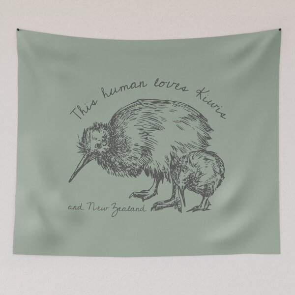 Item preview, Love Kiwi Bird and New Zealand Drawing designed and sold by kiwishirts.