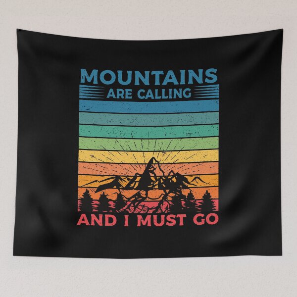 Item preview, Mountains Are Calling And I Must Go: Retro Vintage Mountain Adventure, Mountaineering Outdoor, Vacation designed and sold by Adexyl.