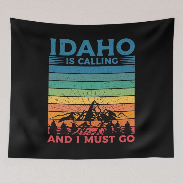 Item preview, Idaho Is Calling And I Must Go: Retro Vintage Idaho State, America Home Calling, Mountain Vacation designed and sold by Adexyl.