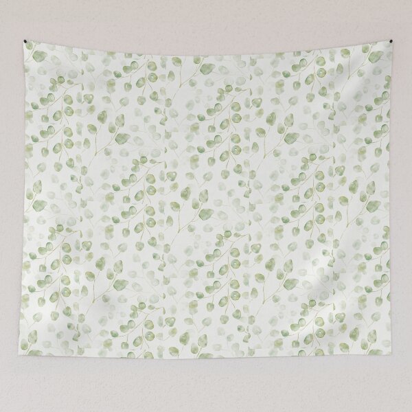 Item preview, Watercolor green leafes floral pattern designed and sold by see-the-fox.