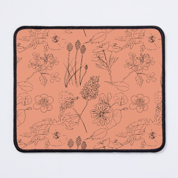 Item preview, Field flowers on orange designed and sold by by Mònica Roca.