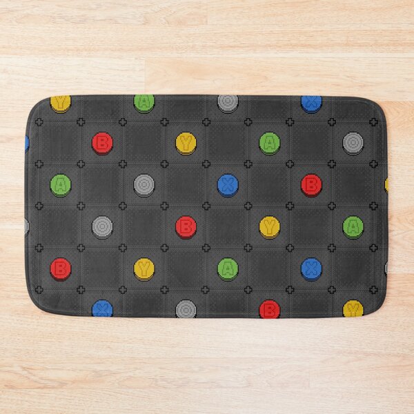 Item preview, Gamer Grey Red Pixel Art Controller Button Pattern designed and sold by JessicaAmber.