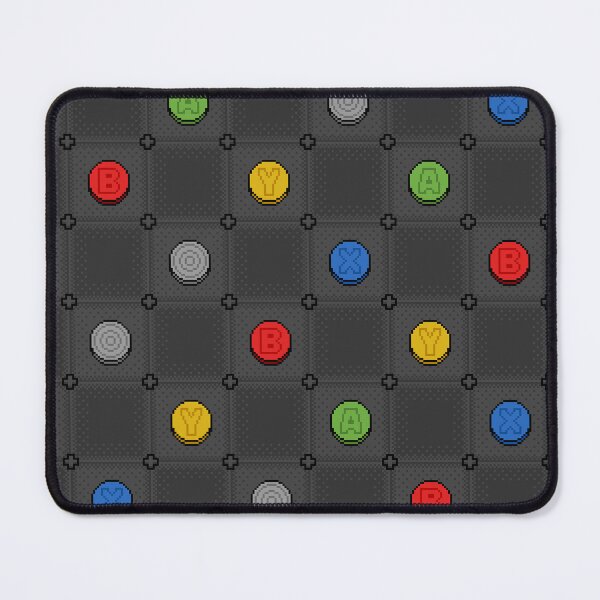 Item preview, Gamer Grey Red Pixel Art Controller Button Pattern designed and sold by JessicaAmber.