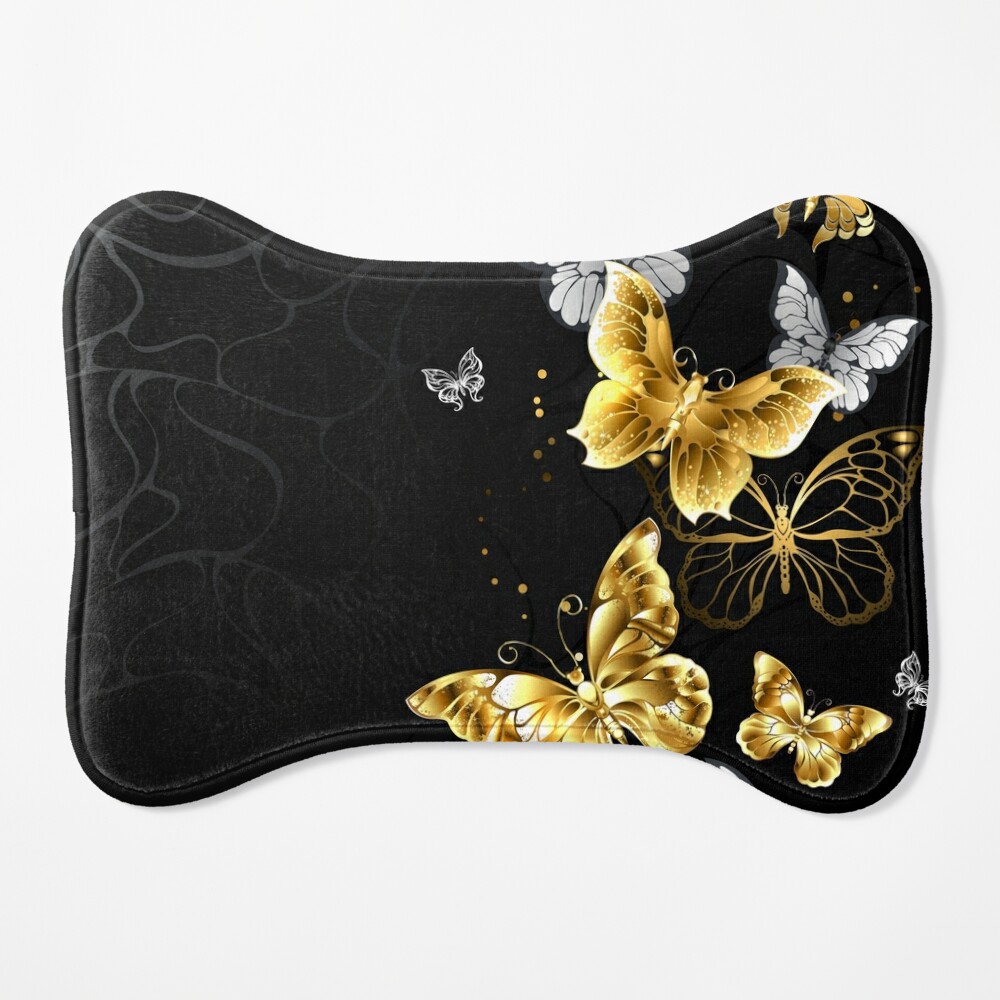 Midnight Gold Butterflies Print – Luxfuly