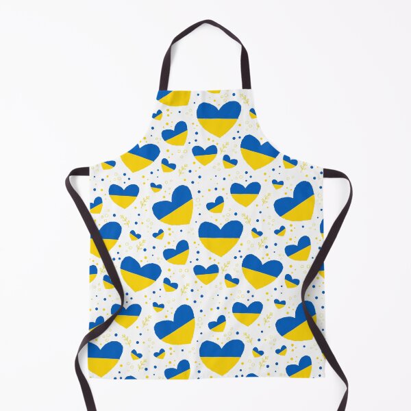 Item preview, Ukrainian flag colors pattern with hearts designed and sold by SolArt88.