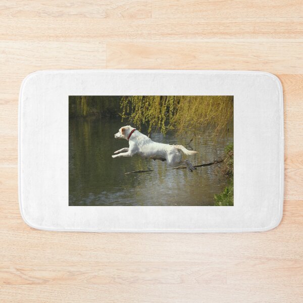 Item preview, Golden Labrador Jumping into the River  designed and sold by CharlotteMorse.