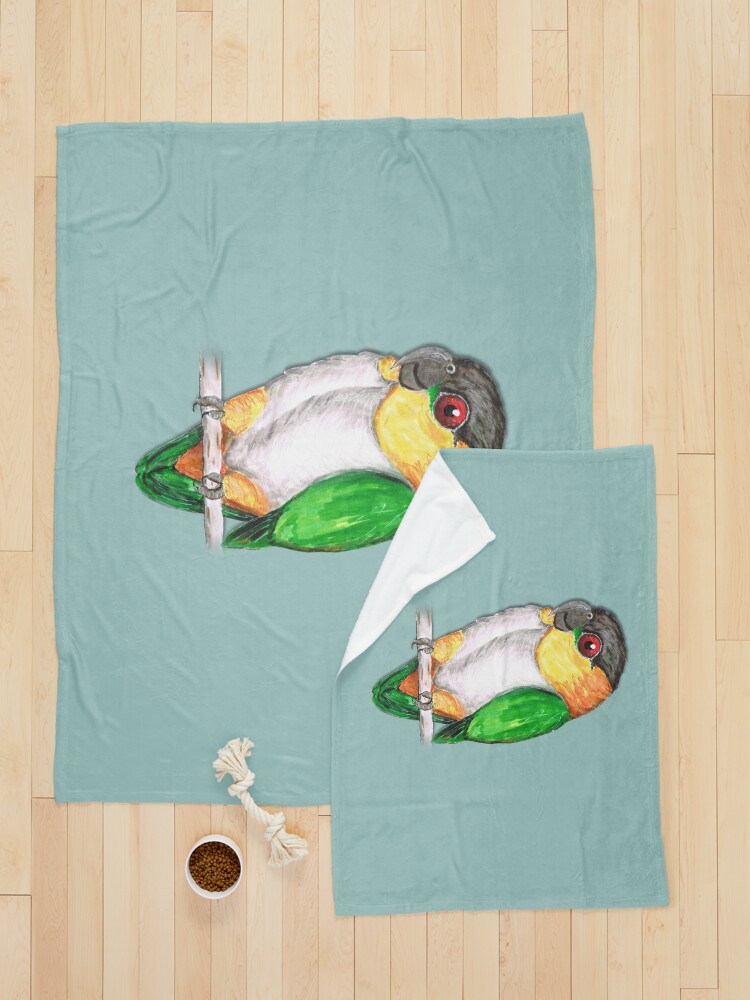 Alternate view of Black headed caique Pet Blanket