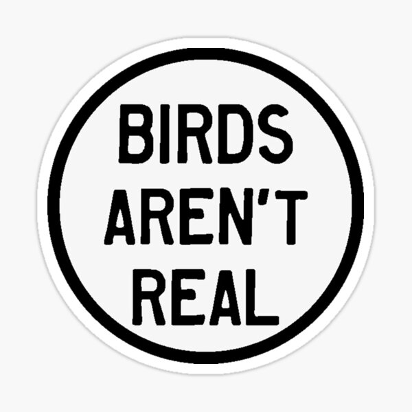 Vista previa del artículo con la obra «LAS AVES NO SON UNA PEGATINA REAL Pegatina», diseñado y vendido por AngelcxSenwq.