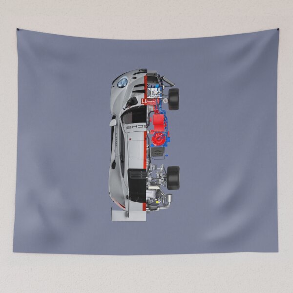 Item preview, Germany sport car drive train with flat six engine blueprint   designed and sold by LostboysLL.