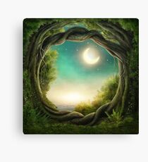 Magic Moon Tree Canvas Print