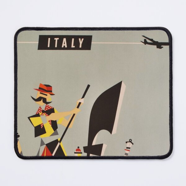 Item preview, 1965 Italy. Qantas Australia’s overseas airline. In association with Air India, BOAC, TEAL and SAA designed and sold by SuperMerchMan.